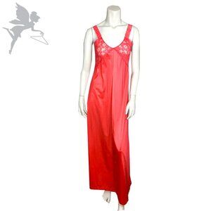 VINTAGE Maxi Sheer Bodice Slip Dress
